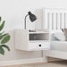Nattbord med skuff 2 pcs Hvit 38 x 36 x 29,5 cm Heltre furu