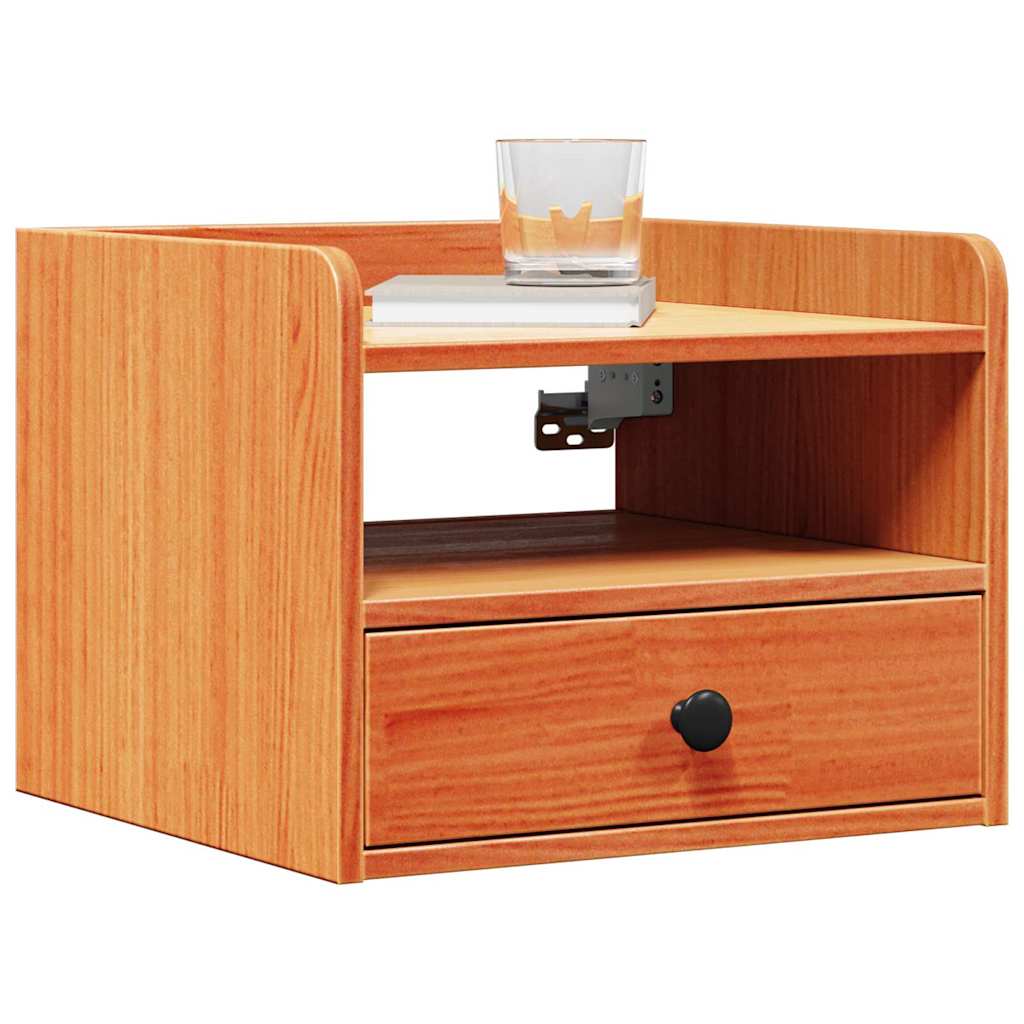 Nattbord med skuff Vokset Brun 38 x 36 x 29,5 cm Heltre furu