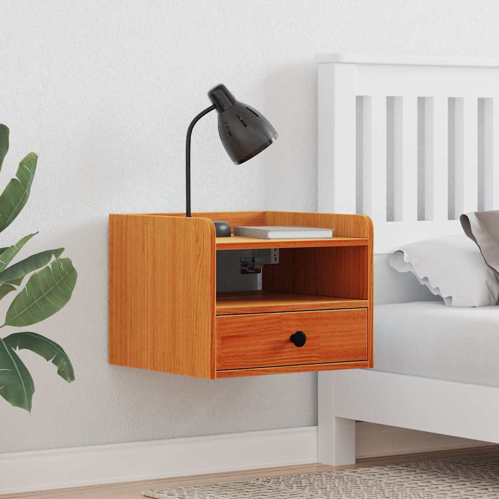 Nattbord 2 pcs Vokset Brun 38 x 36 x 29,5 cm Heltre furu