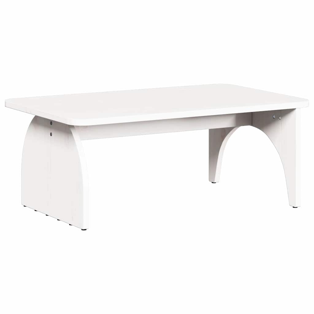 Kaffebord Hvit 80 x 50 x 31 cm Heltre furu