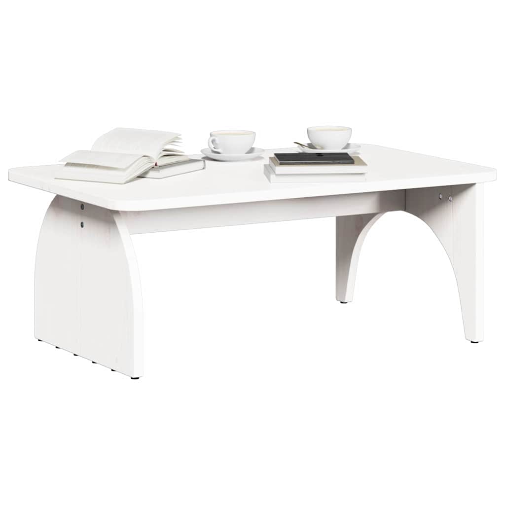 Kaffebord Hvit 80 x 50 x 31 cm Heltre furu