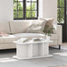 Kaffebord Hvit 80 x 39,5 x 33,5 cm Heltre furu