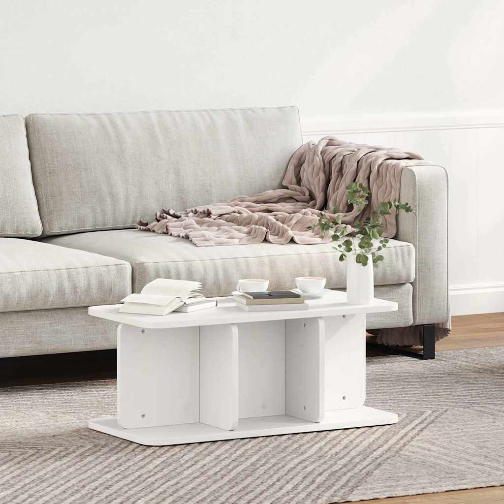 Kaffebord Hvit 80 x 39,5 x 33,5 cm Heltre furu