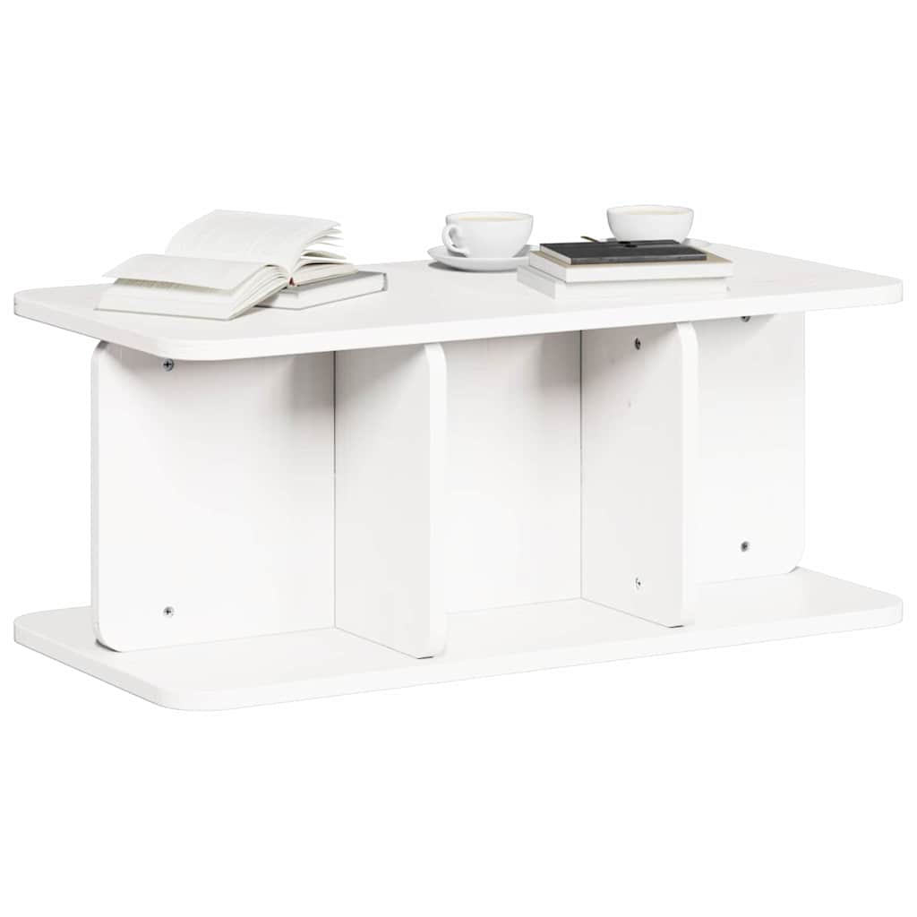Kaffebord Hvit 80 x 39,5 x 33,5 cm Heltre furu