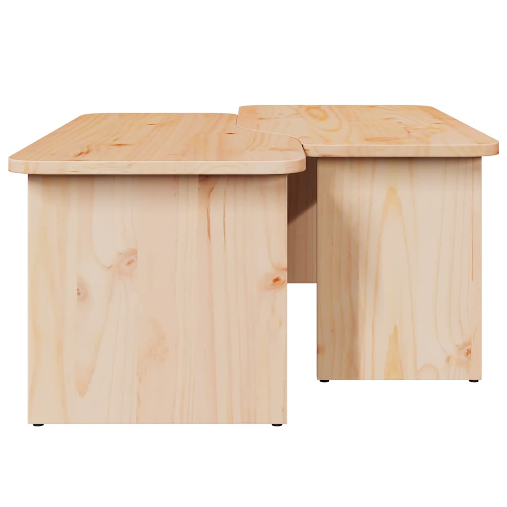 Kaffebord 2 pcs Naturlig Heltre furu