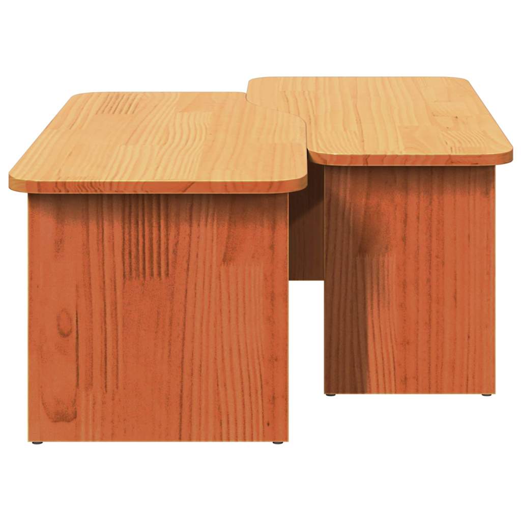 Kaffebord 2 pcs Vokset Brun Heltre furu