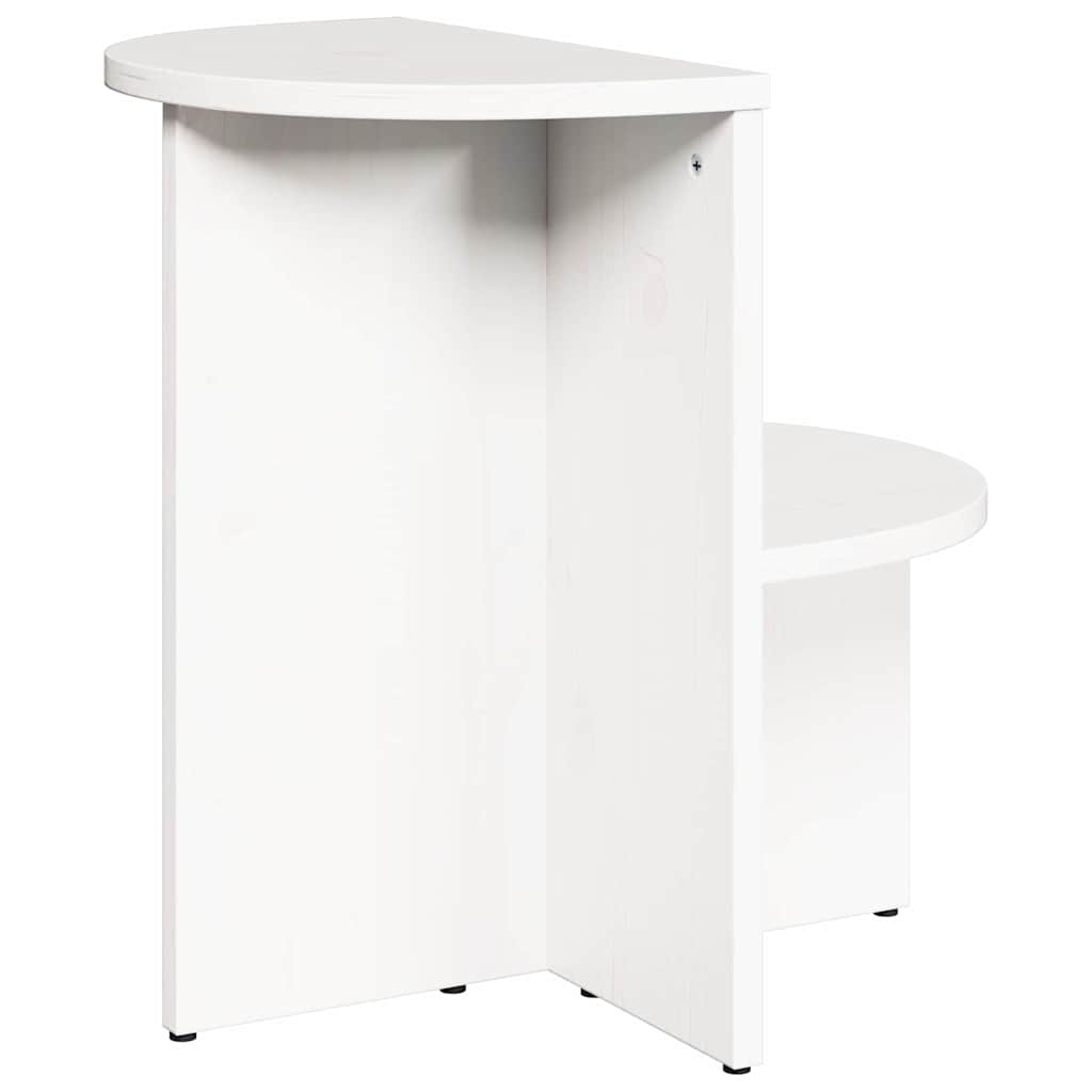 Kaffebord Hvit 50 x 40 x 50 cm Heltre furu