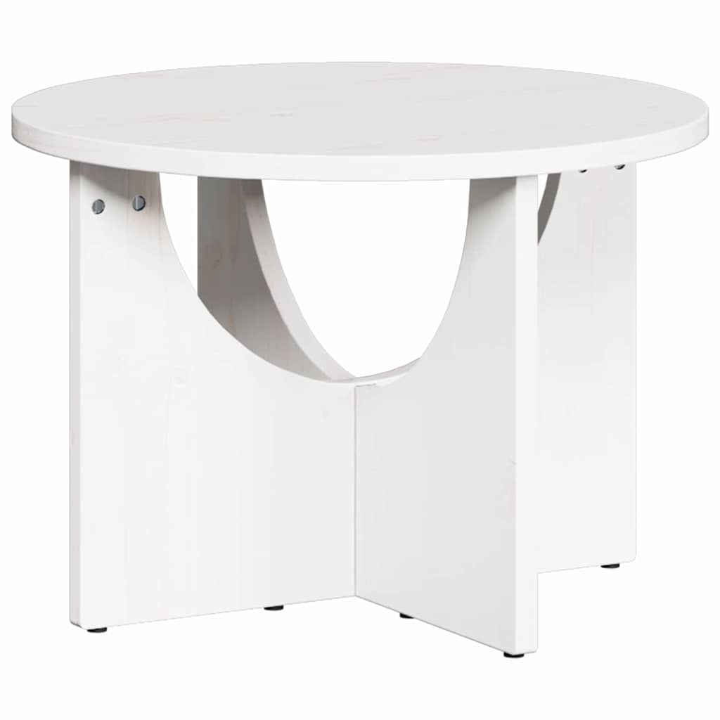 Kaffebord Hvit 50 x 50 x 35 cm Heltre furu