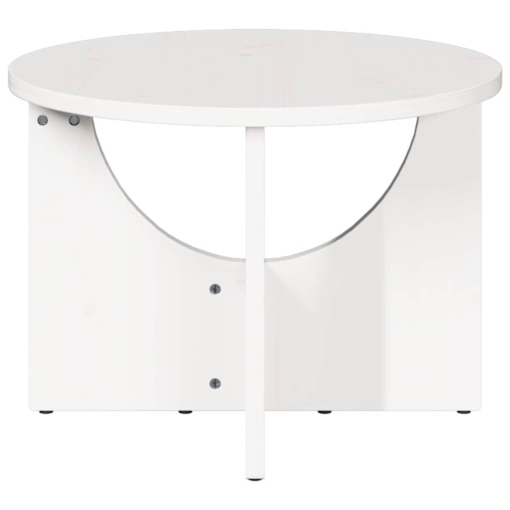 Kaffebord Hvit 50 x 50 x 35 cm Heltre furu