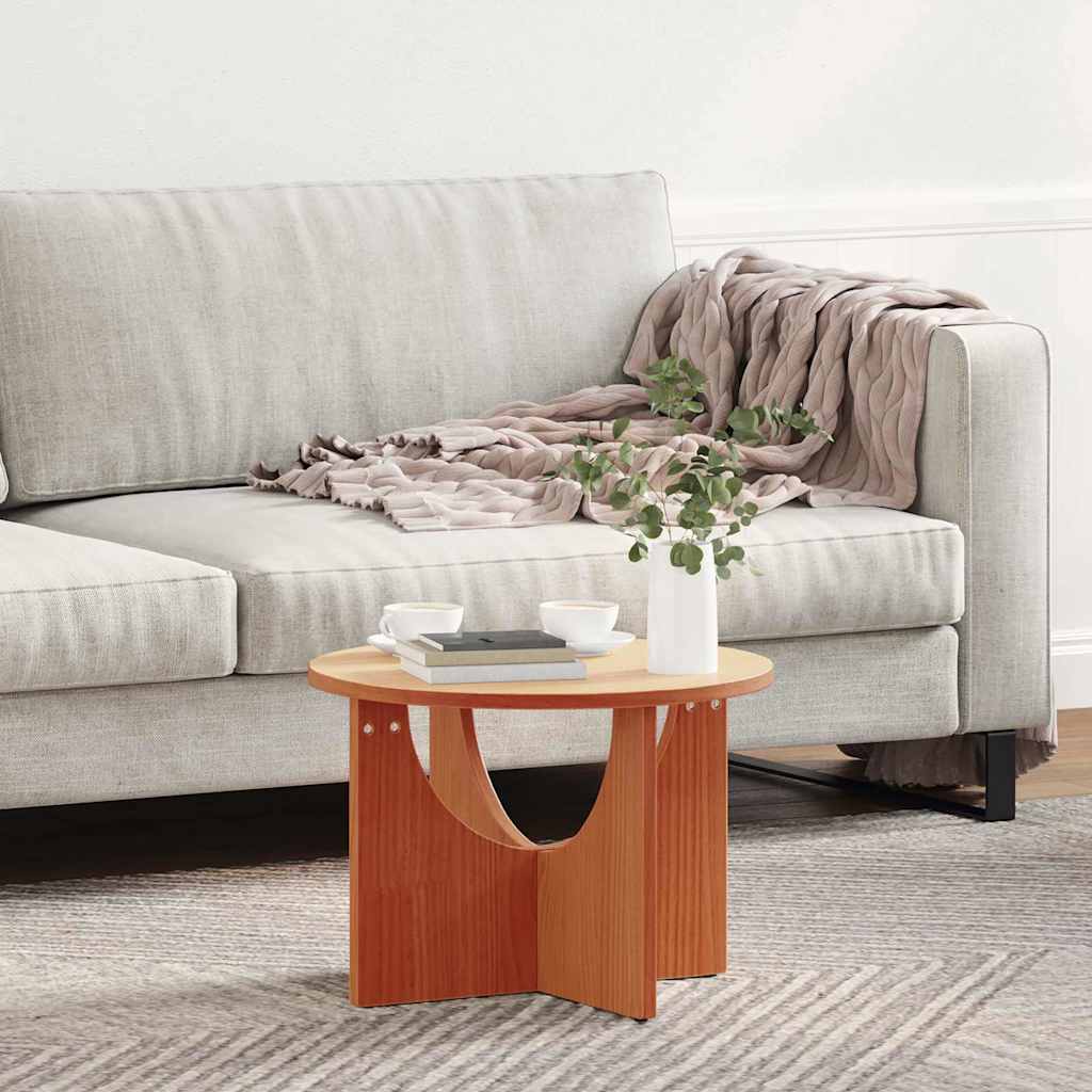 Kaffebord Vokset Brun 50 x 50 x 35 cm Heltre furu