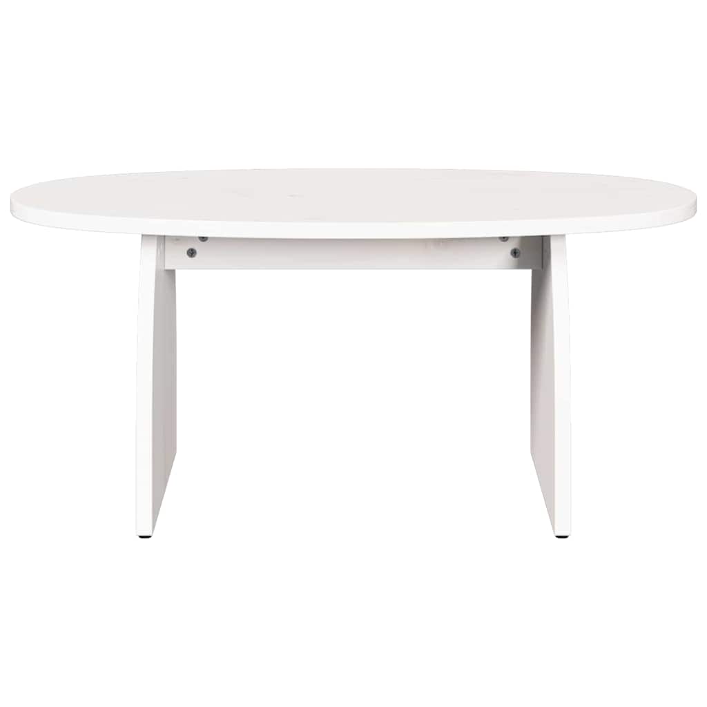 Kaffebord Hvit 80 x 40 x 35 cm Massiv furu