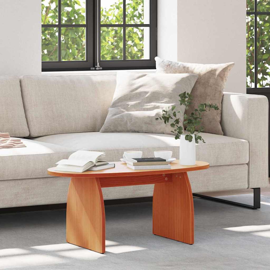 Kaffebord Vokset Brun 80 x 40 x 35 cm Massiv furu