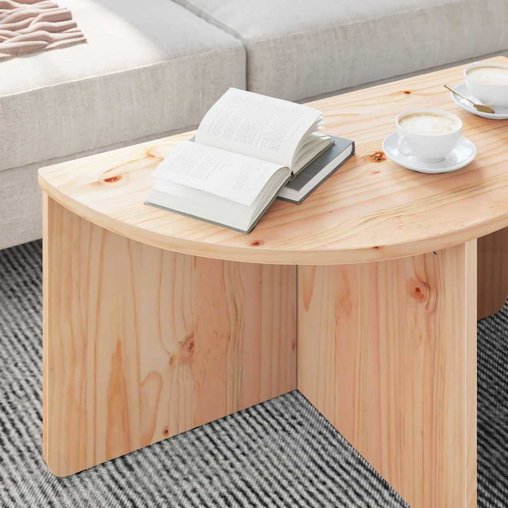 Kaffebord 2 pcs Naturlig Heltre furu