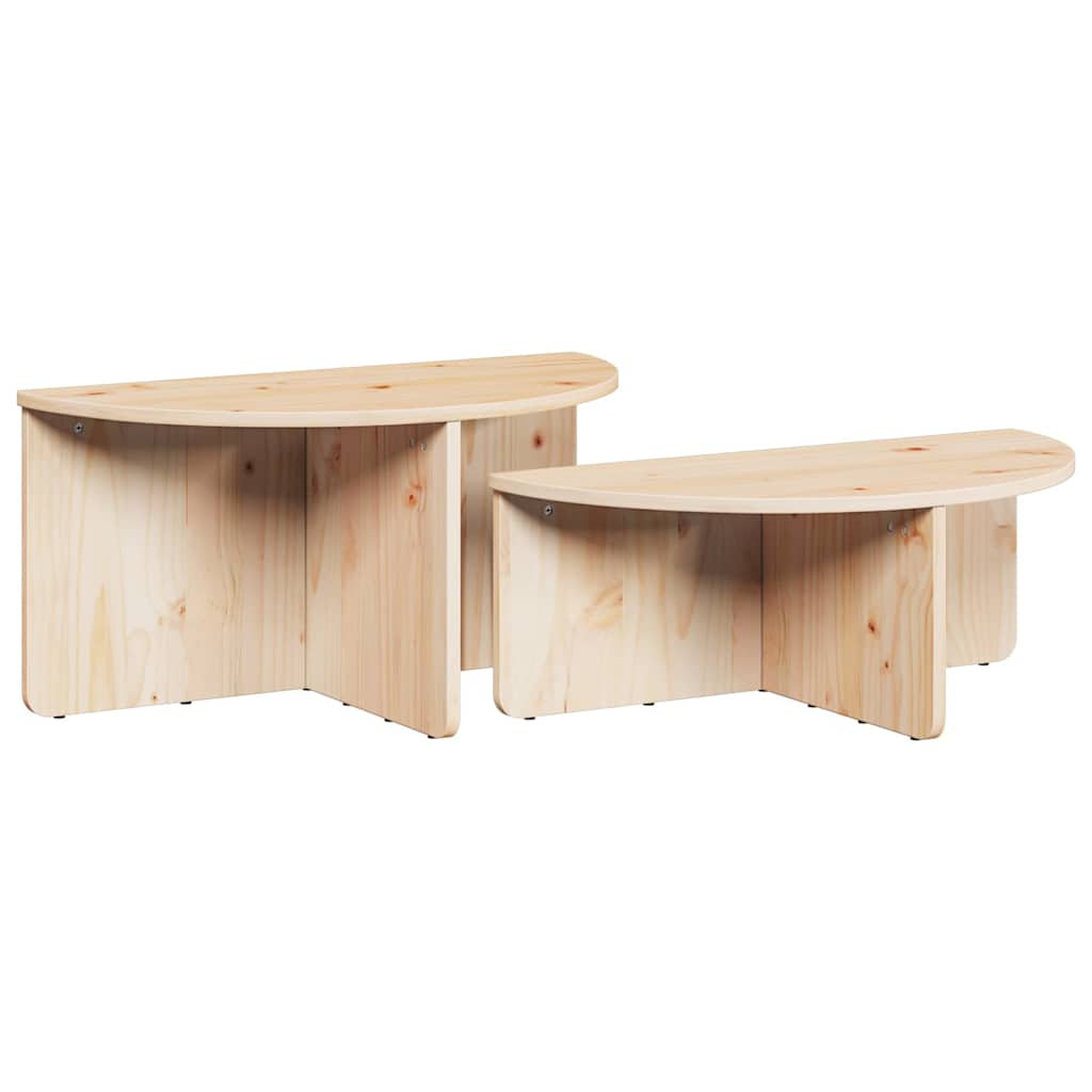 Kaffebord 2 pcs Naturlig Heltre furu
