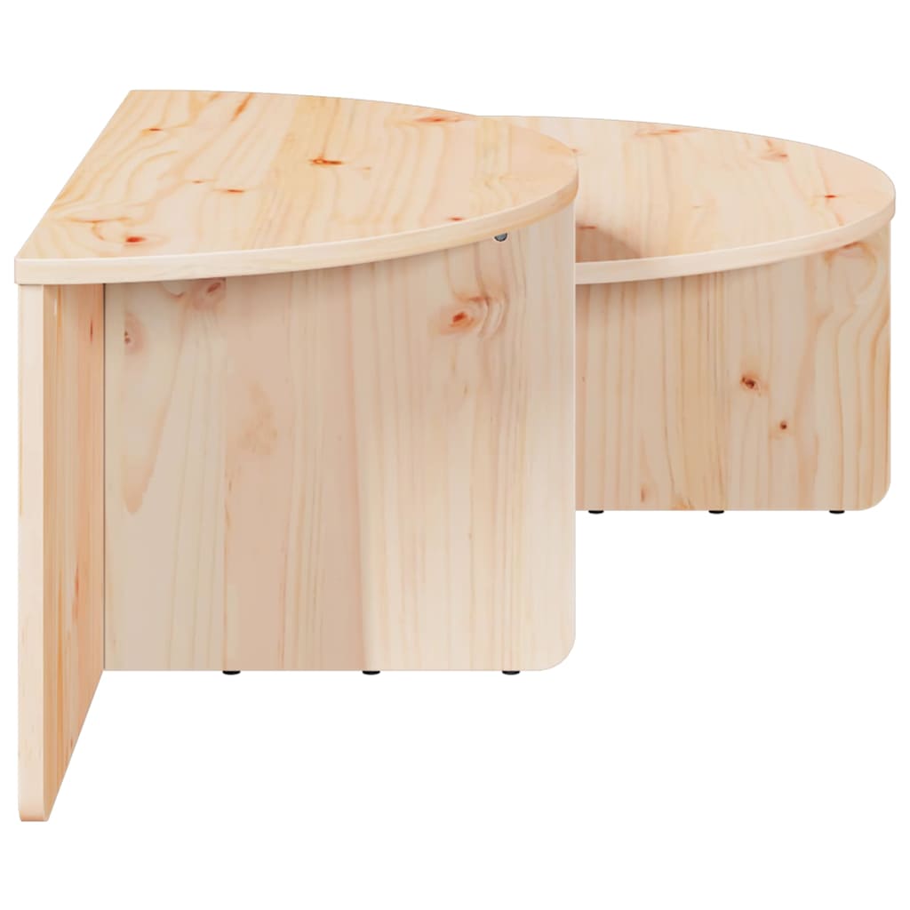 Kaffebord 2 pcs Naturlig Heltre furu
