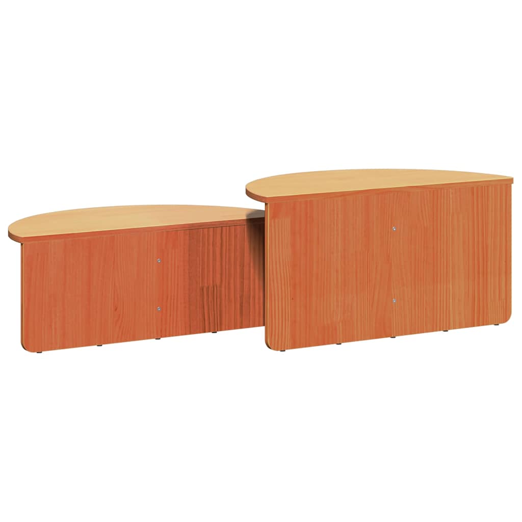 Kaffebord 2 pcs Vokset Brun Heltre furu