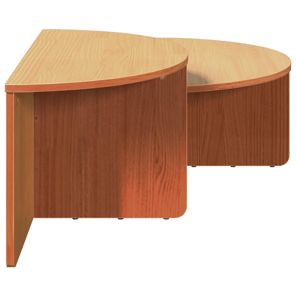 Kaffebord 2 pcs Vokset Brun Heltre furu