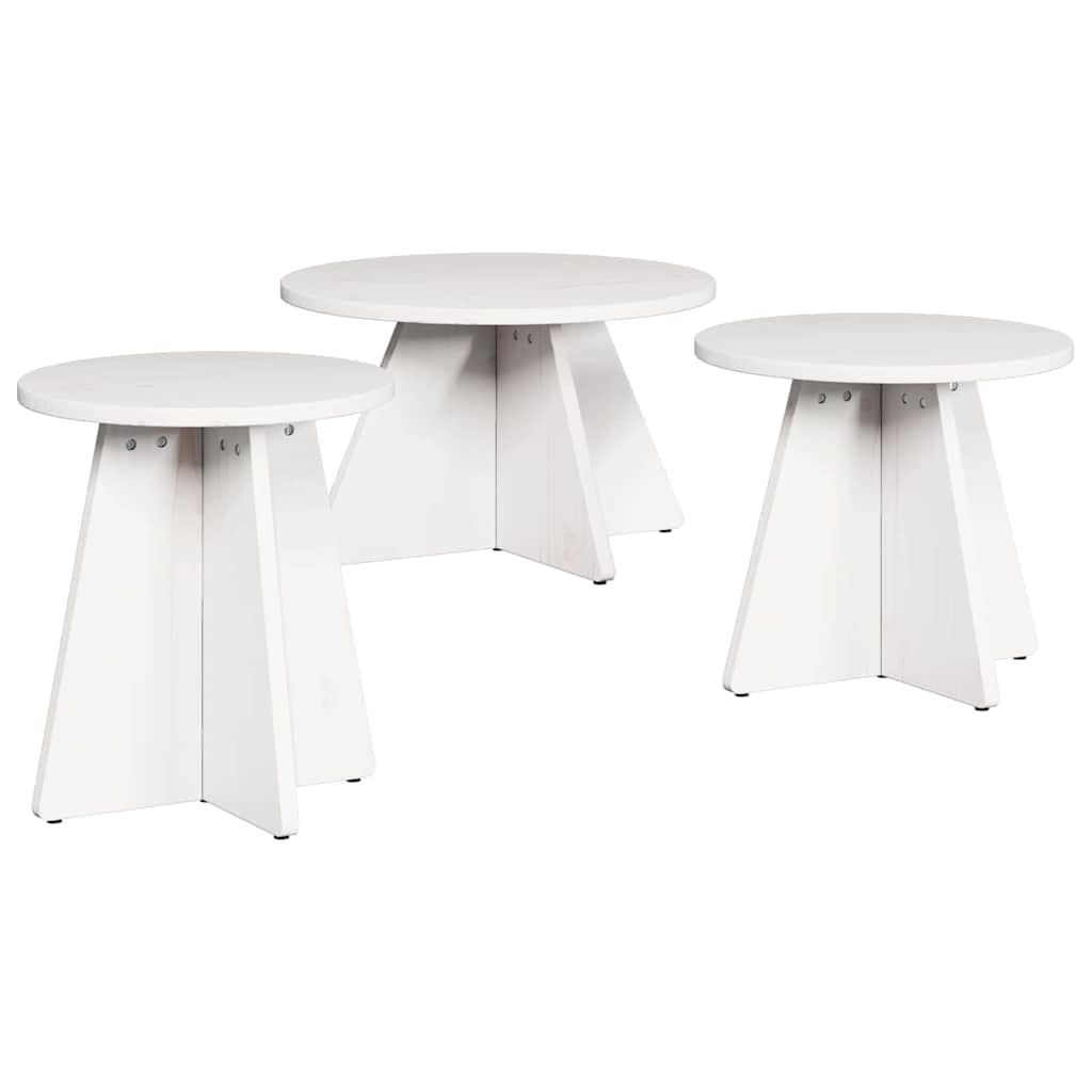 Kaffebord 3 pcs Hvit