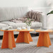 Kaffebord 3 pcs Vokset Brun