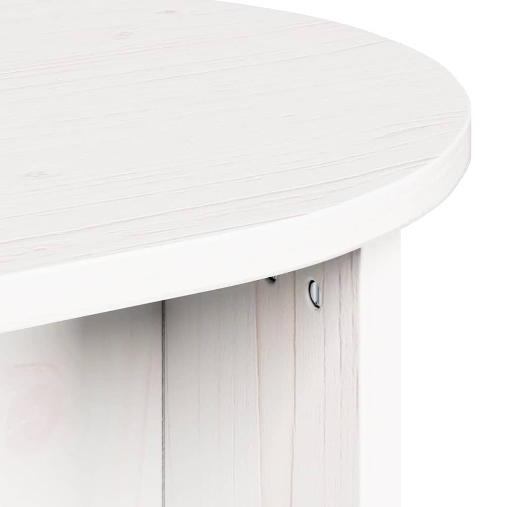 Kaffebord Hvit 80 x 39,5 x 35 cm Massivt furutre