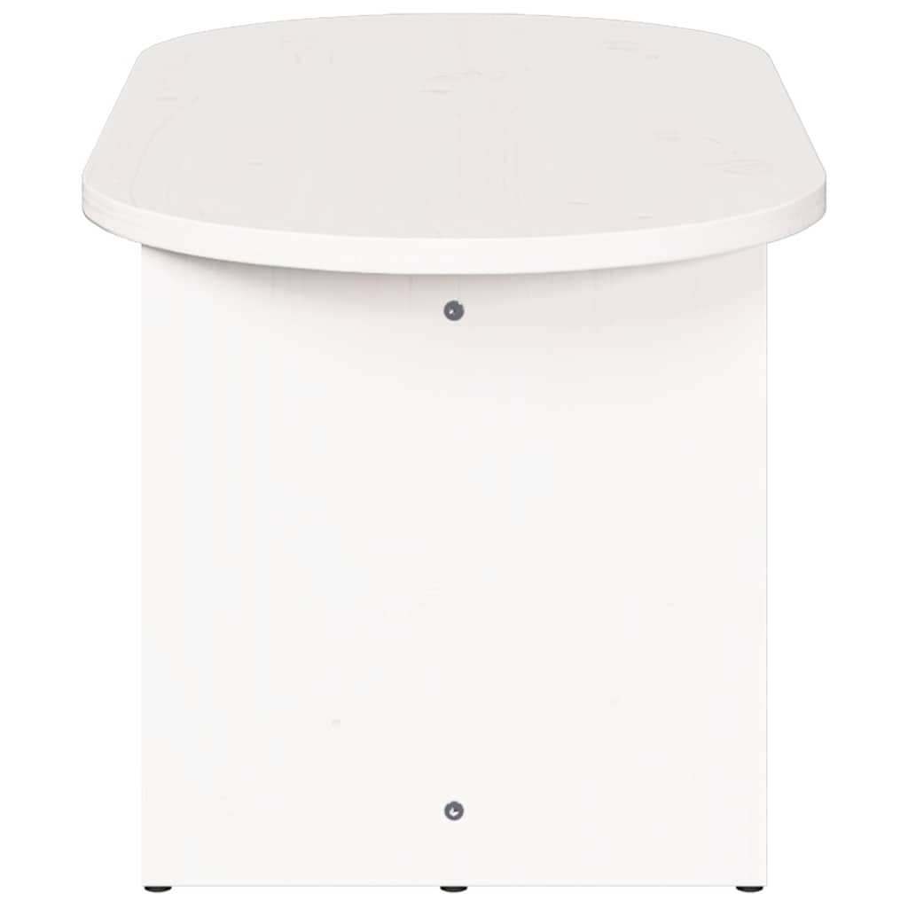 Kaffebord Hvit 80 x 39,5 x 35 cm Massivt furutre