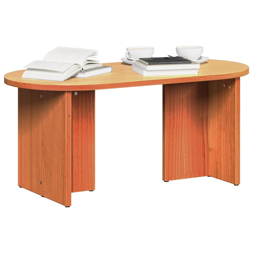 Kaffebord Vokset Brun 80 x 39,5 x 35 cm Massivt furutre