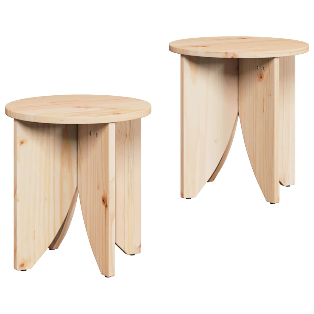Kaffebord 2 pcs Naturlig