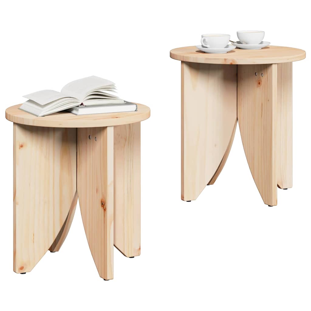Kaffebord 2 pcs Naturlig