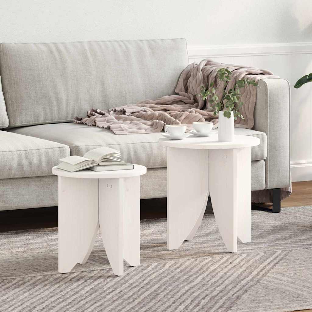 Kaffebord 2 pcs Hvit