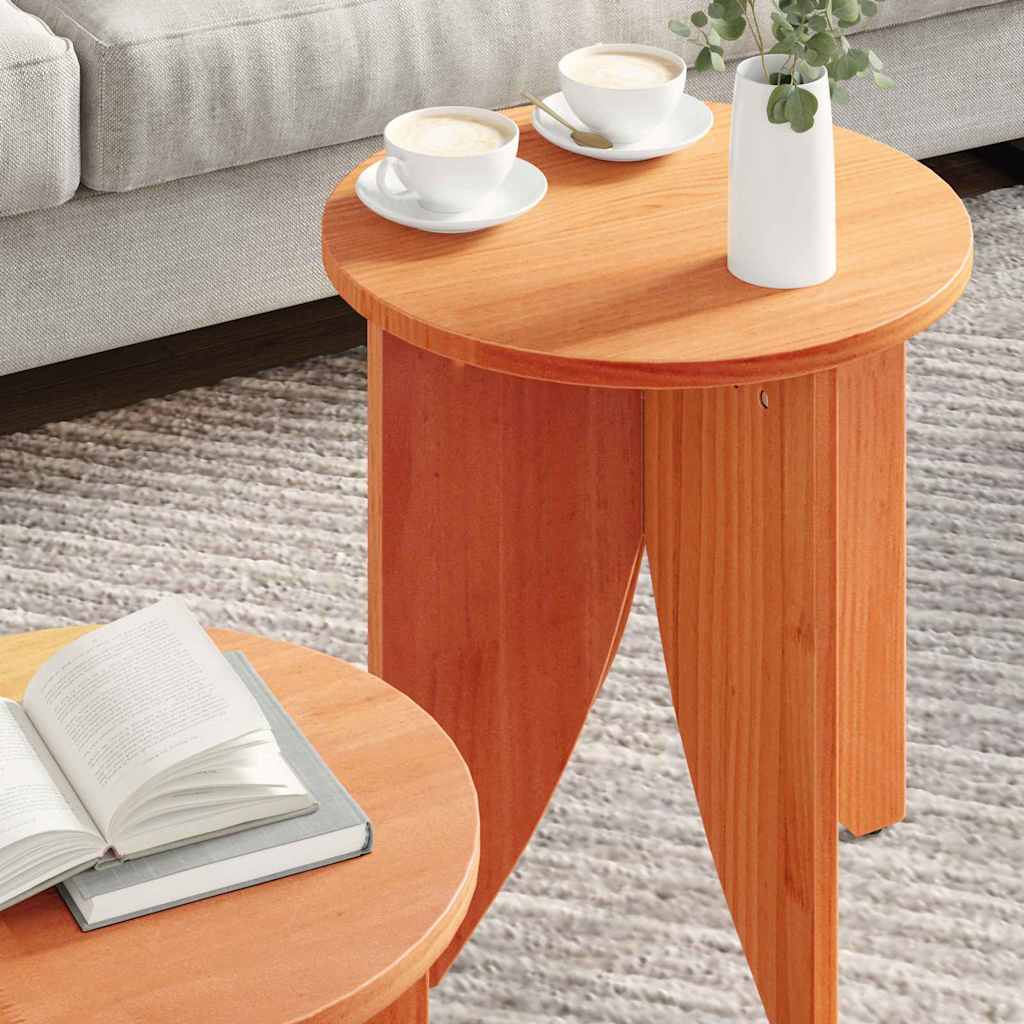 Kaffebord 2 pcs Vokset Brun