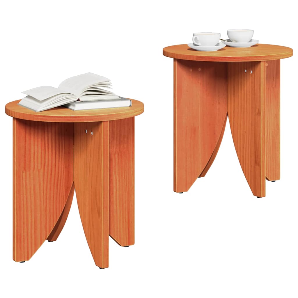Kaffebord 2 pcs Vokset Brun