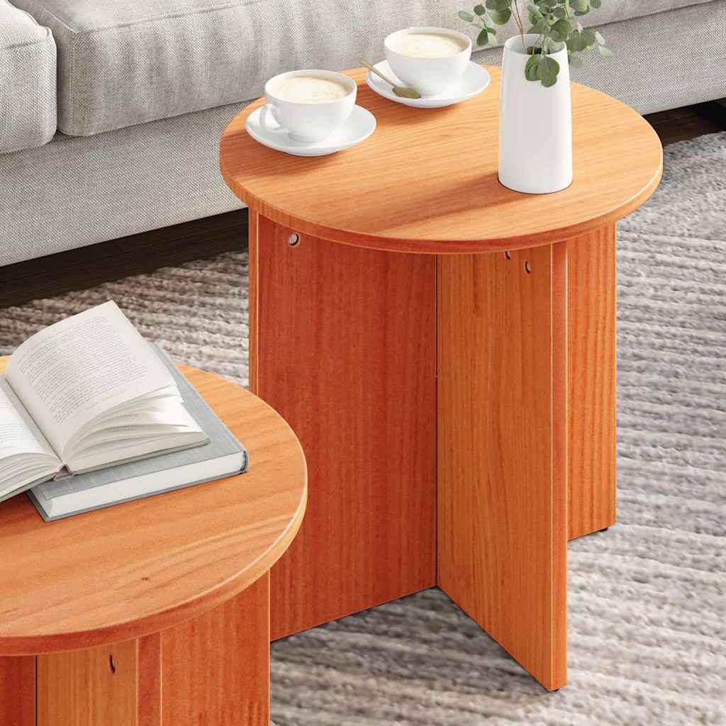 Kaffebord 2 pcs Vokset Brun