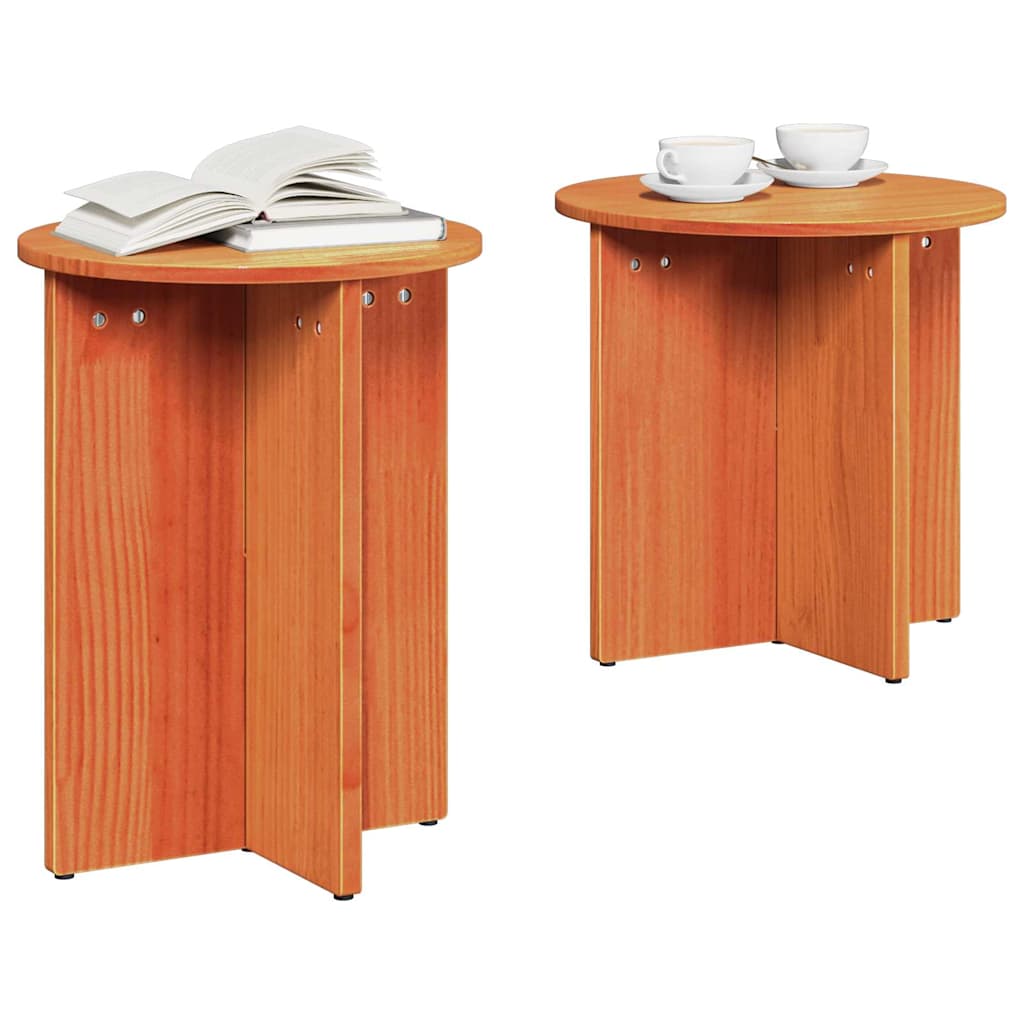 Kaffebord 2 pcs Vokset Brun