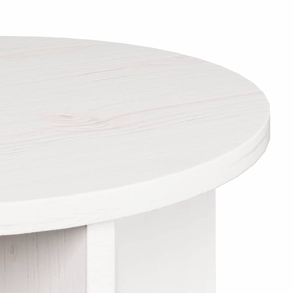 Kaffebord 2 pcs Hvit Massivt furutre
