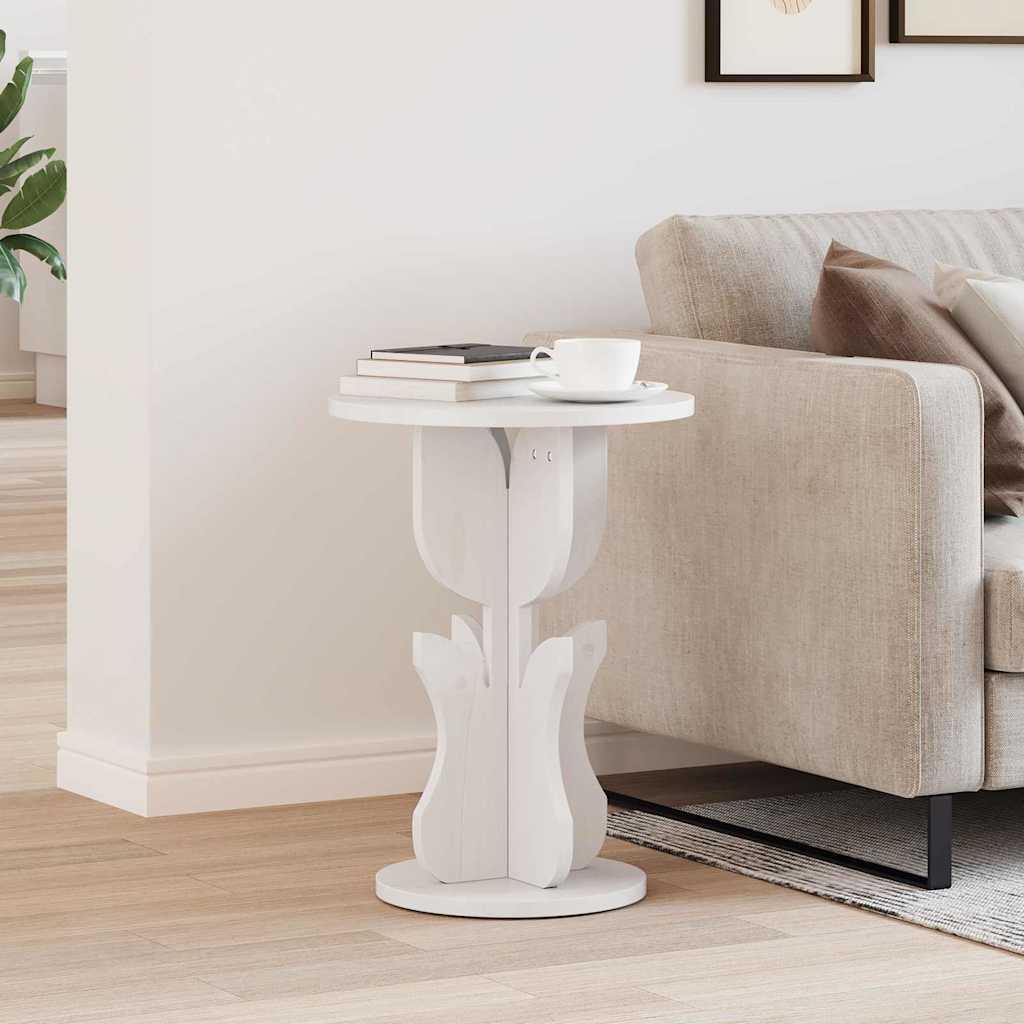 Sidetabell Hvit 39.5 x 39.5 x 53.5 cm Heltre furu