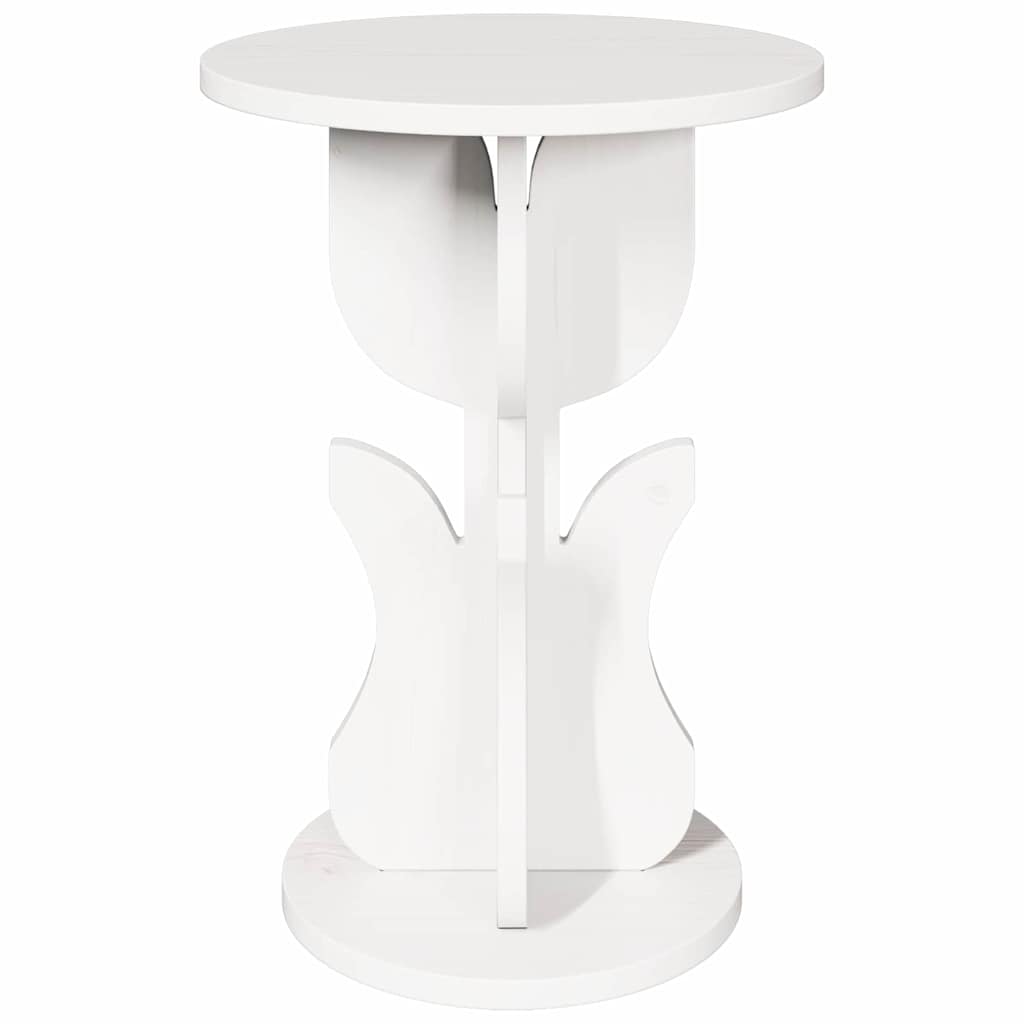 Sidetabell Hvit 39.5 x 39.5 x 53.5 cm Heltre furu