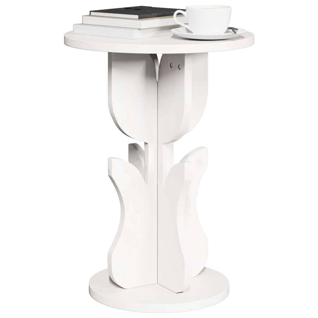 Sidetabell Hvit 39.5 x 39.5 x 53.5 cm Heltre furu