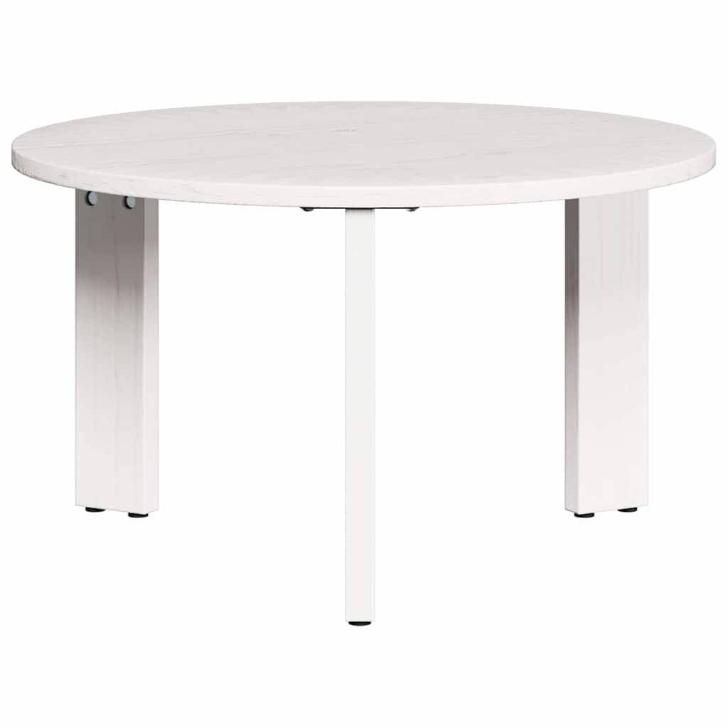 Kaffebord 2 pcs Hvit Massivt furutre