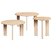 Kaffebord 3 pcs Naturlig Heltre furu
