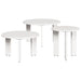 Kaffebord 3 pcs Hvit Heltre furu