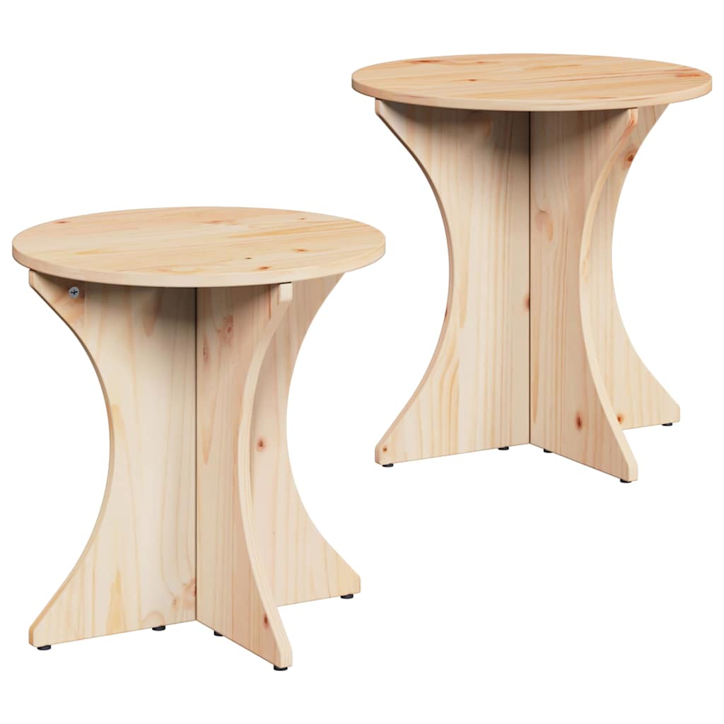 Kaffebord 2 pcs Naturlig Heltre furu