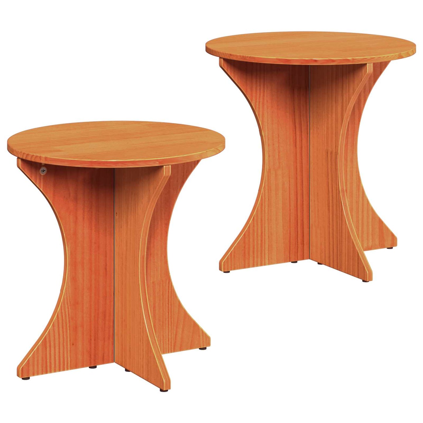 Kaffebord 2 pcs Vokset Brun Heltre furu