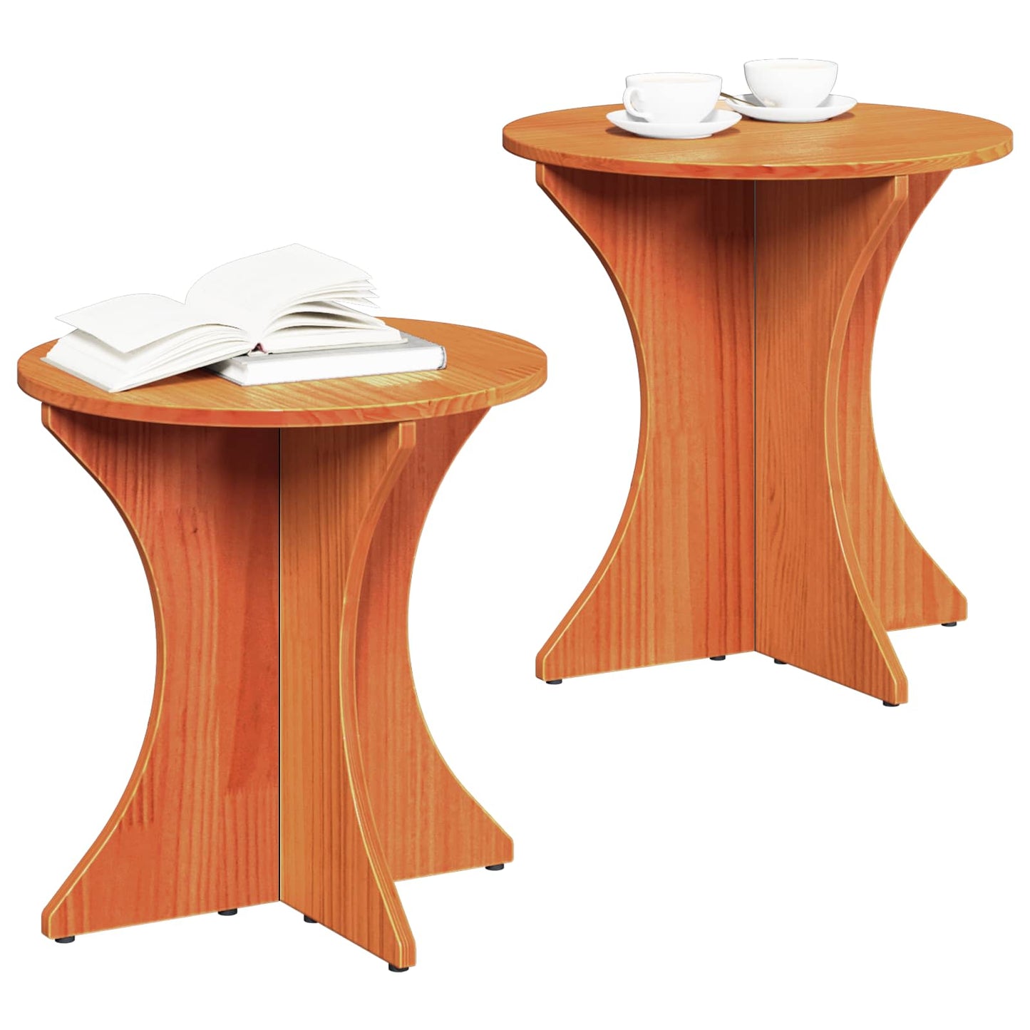 Kaffebord 2 pcs Vokset Brun Heltre furu