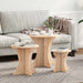 Kaffebord 3 pcs Naturlig