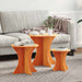 Kaffebord 3 pcs Vokset Brun