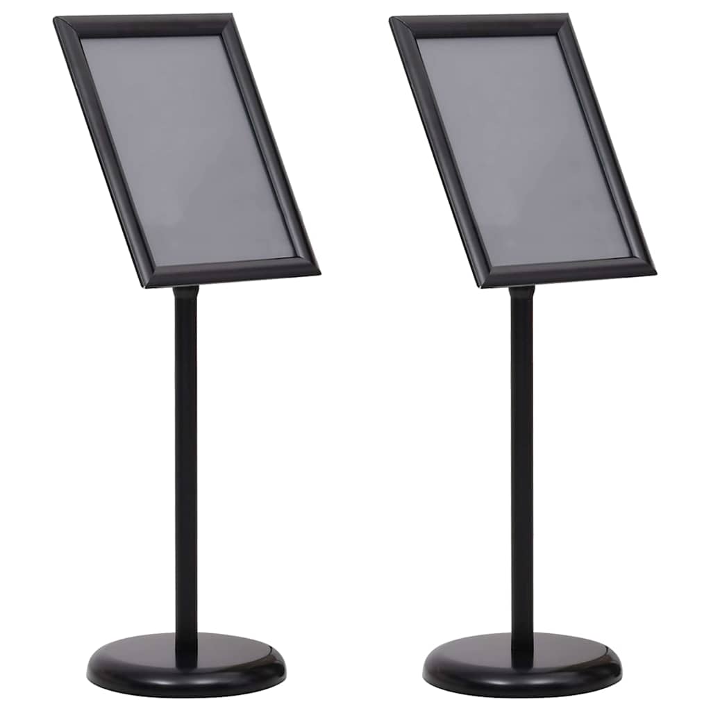 Plakatstativer 2 pcs Svart 45 x 32,7 x 108 cm Aluminium