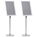 Plakatstativer 2 pcs sølv 45 x 32,7 x 108 cm Aluminium