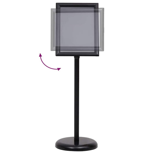 Plakatstativer 2 pcs Svart 32.7 x 24 x 108 cm Aluminium