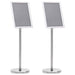 Plakatstativer 2 pcs sølv 32.7 x 24 x 108 cm Aluminium