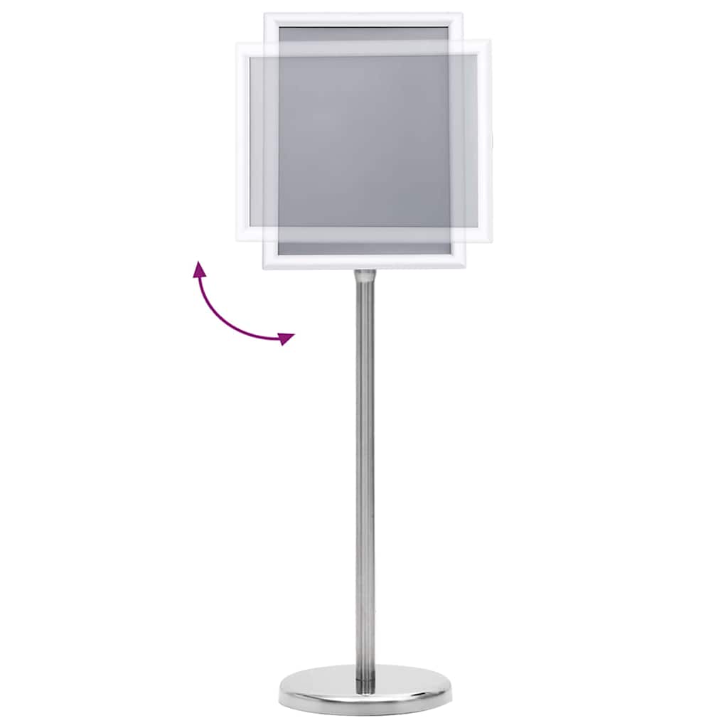 Plakatstativer 2 pcs sølv 32.7 x 24 x 108 cm Aluminium